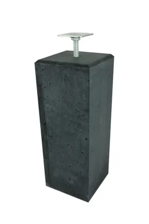 Actieprijs Betonpoer met Facetrand 22 x 22 x 58 cm inclusief Stelplaat M20